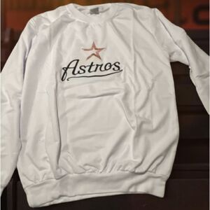 Houston Astros Women's Lightweight Pullover Sweater White Size S NWOT MLB